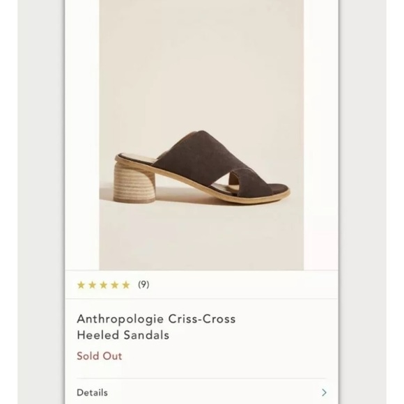 ANTHROPOLOGIE Red Criss-cross heeled sandals38/7,5 - Picture 5 of 12